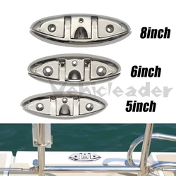 4.5/5/6/8inch Marine Grade Boat Stainless Steel Folding Pull Up Cleat Dock Deck Marine Hardware Line Rope Cleat for Yacht Boat
