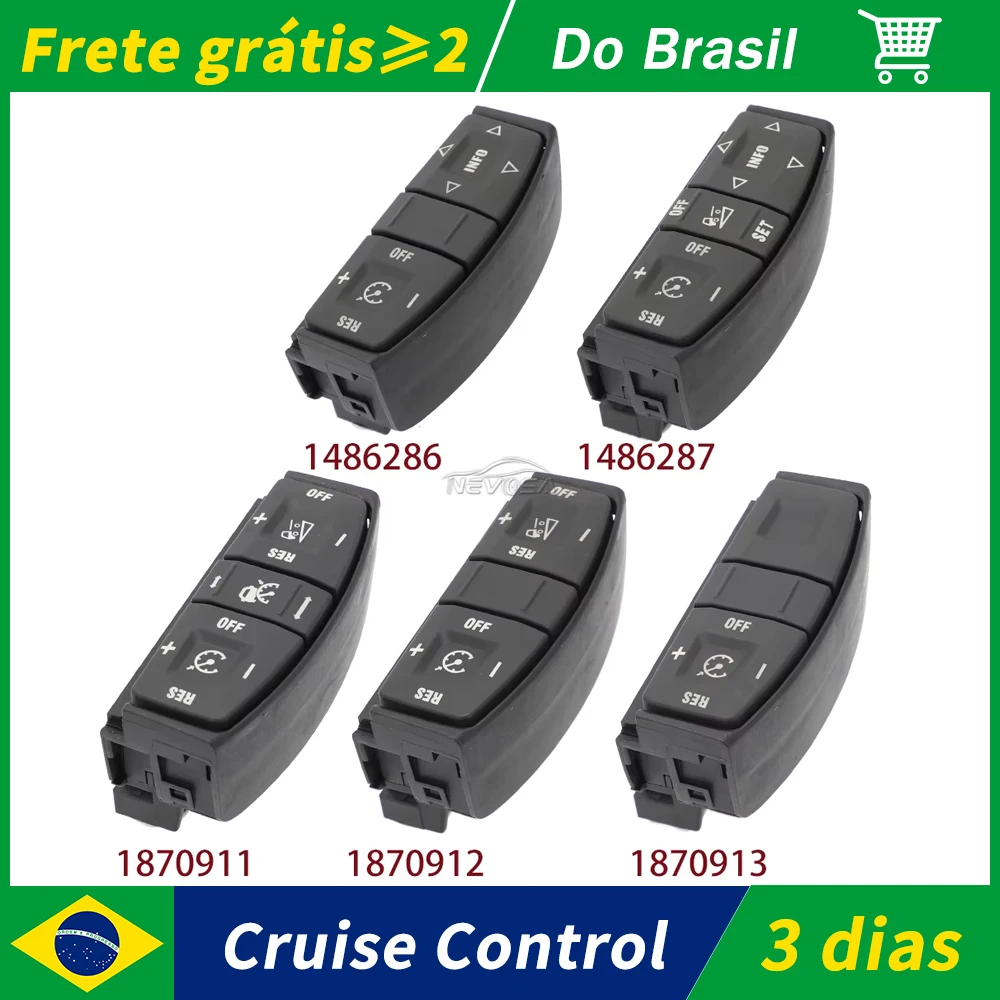 NEVOSA Para SCANIA P G R T Série Caminhão Módulo Volante Telefone Menu Interruptor Adaptativo Interruptor de Controle de Cruzeiro Botão 1870912 1870911 1486286 1486287