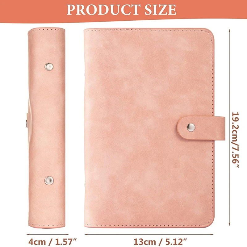 3Pcs A6 PU Leather Notebook Binders With Pockets 6 Round Binder Cover Binders Personal Notepad Binders Suitable For Home