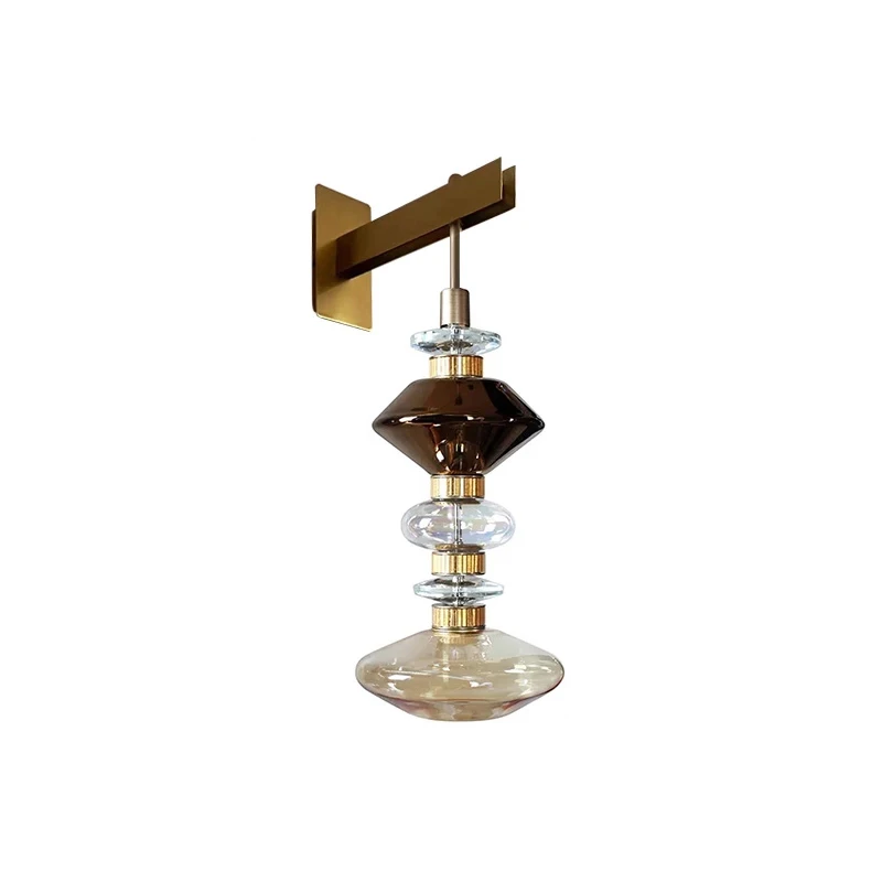 

Италия 2026, новый белый янтарно-коричневый стекло, элегантное украшение для дома, современный дизайн, блестящий настенный светильник, светодиодный светильник с регулируемой яркостью для гостиной