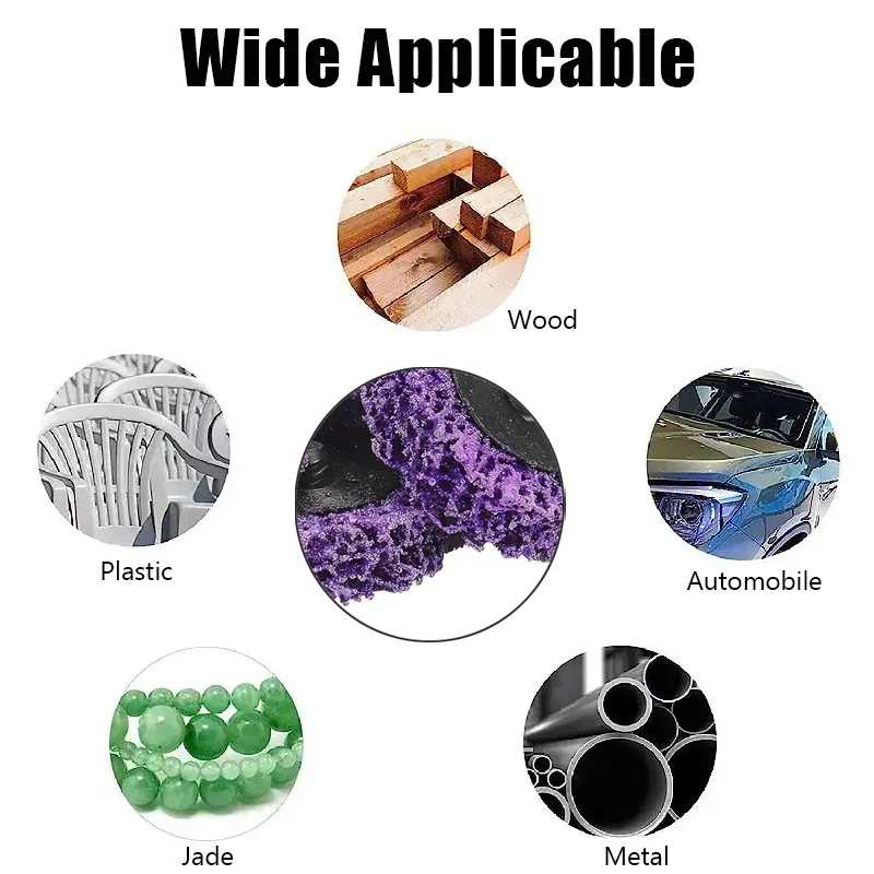 Roda de polimento com suporte, disco de moagem, roda de decapagem, limpar e remover tinta, 2 polegadas, 10 PCs, 21PCs