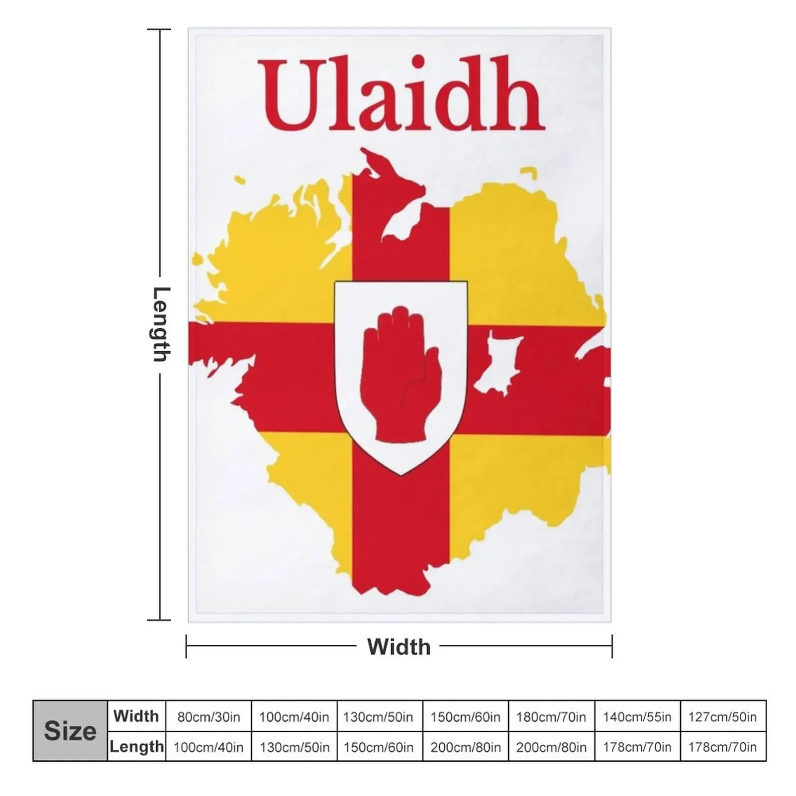 Ulster Province Map Flag Design Throw Blanket Cute bed plaid Blankets