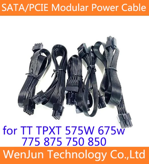 

PCI-E 6+2pin / CPU 8Pin(4+4) /4 SATA /4 IDE power Supply cable for TPXT 575W 675w 775 875 750 850