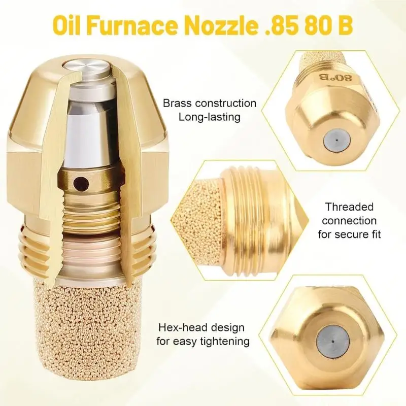 

A2BE Oil Jet Metal Burning Oil Nozzle Burning 80 Degree 0.65/0.75/0.85 Waste