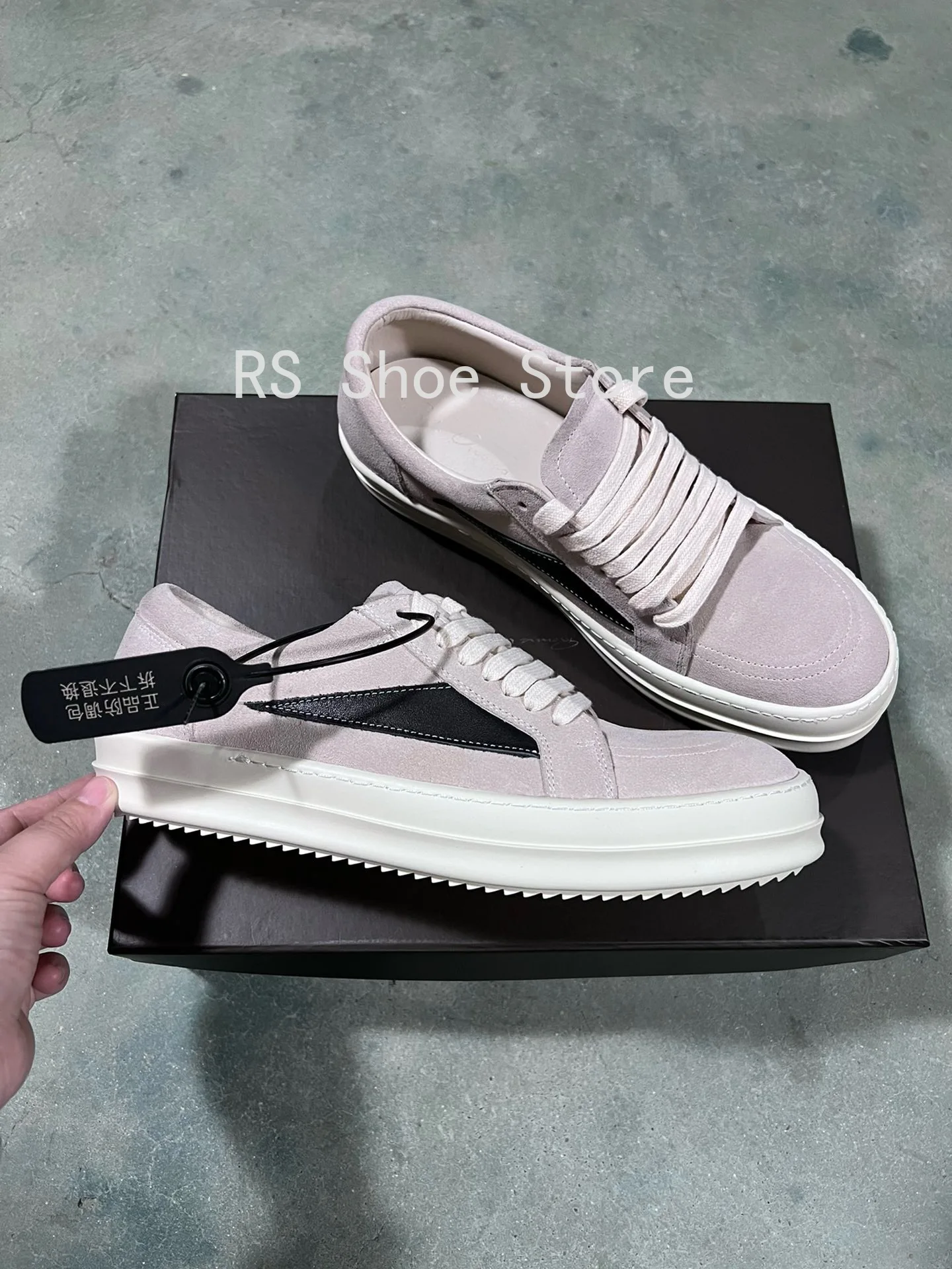 

Ro Classic Designer Men Sneaker Low Top Women Beige Suede Shoes Leather Casual Shoe Lace Up Retro Flat Canvas Sneakers