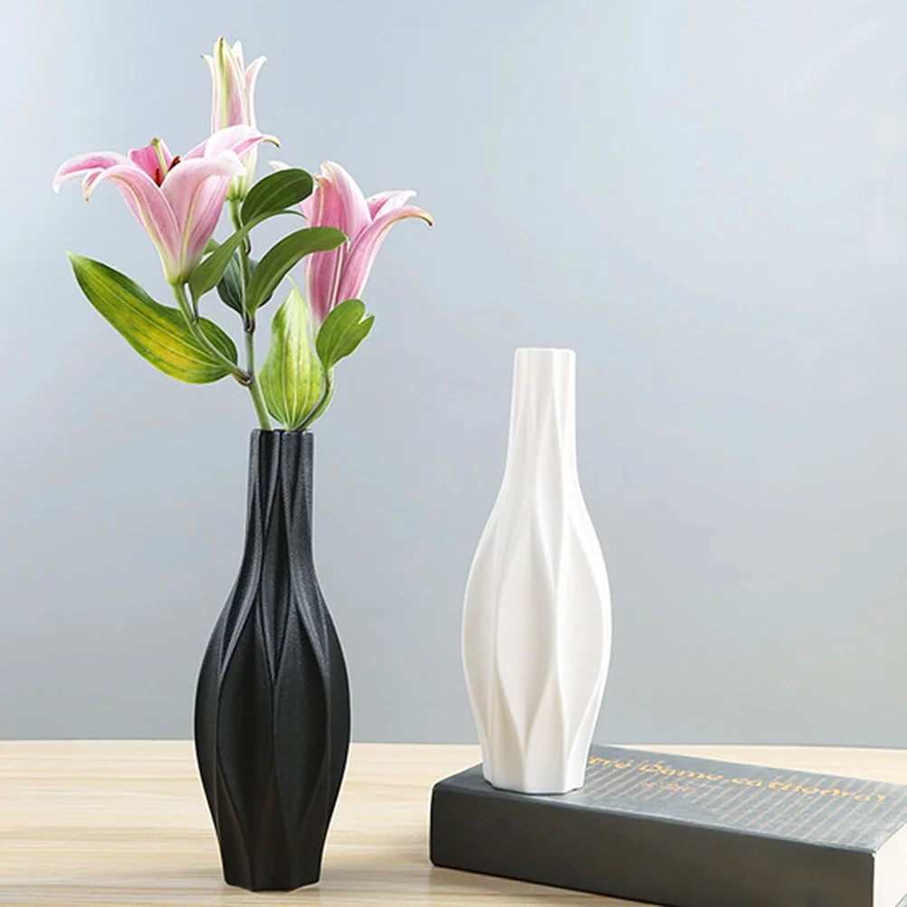 

1Pcs Ceramic Vase White M Simplicity Modern Flower Pot Indoor Outdoor Decoration Creative European Style Household Flower