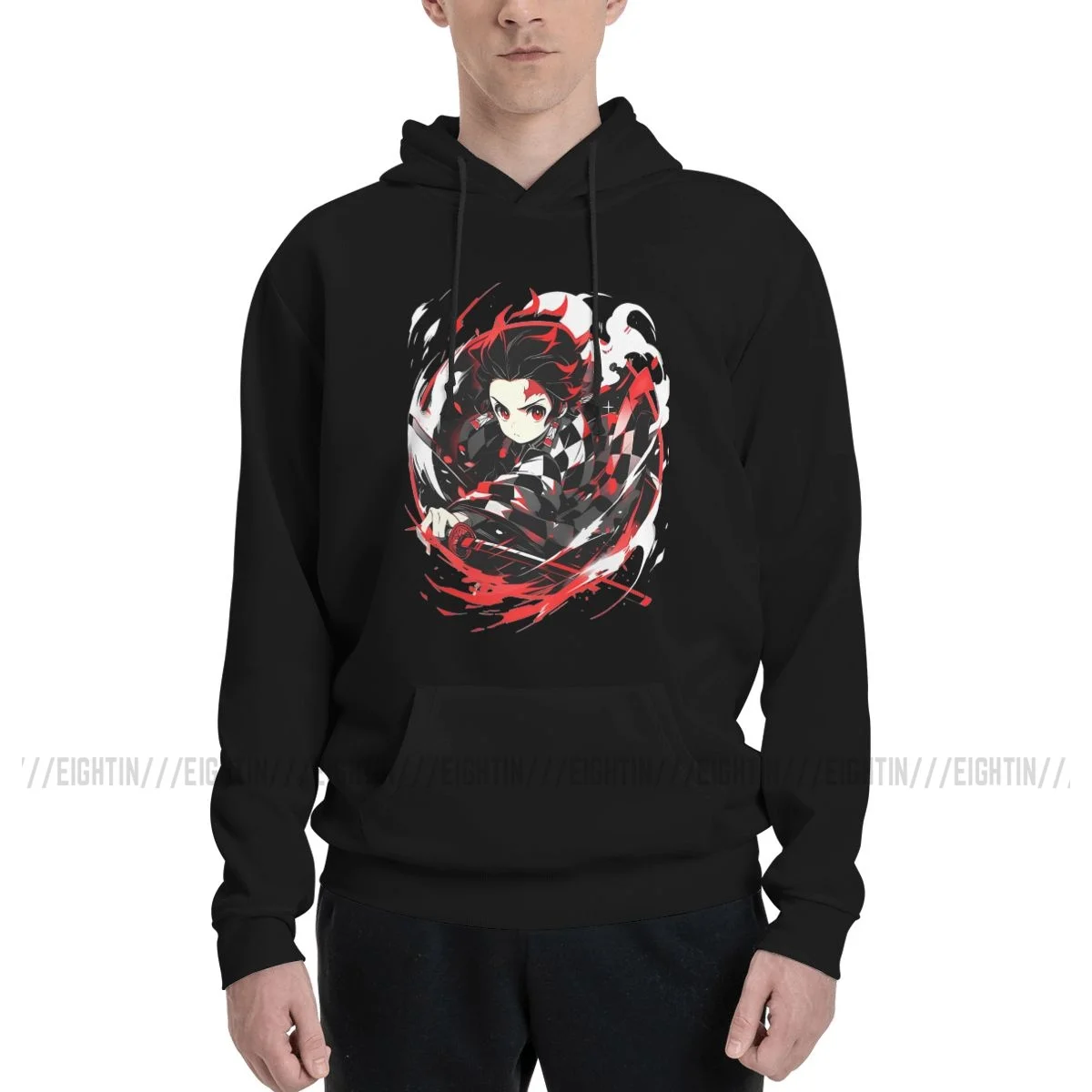 

Creative Hoodies Couple Thin Fleece Sweatshirt Men's Tanjiro Demon Slayer 100% Cotton Anime Sweatshirts Autumn Hoodie Shirt