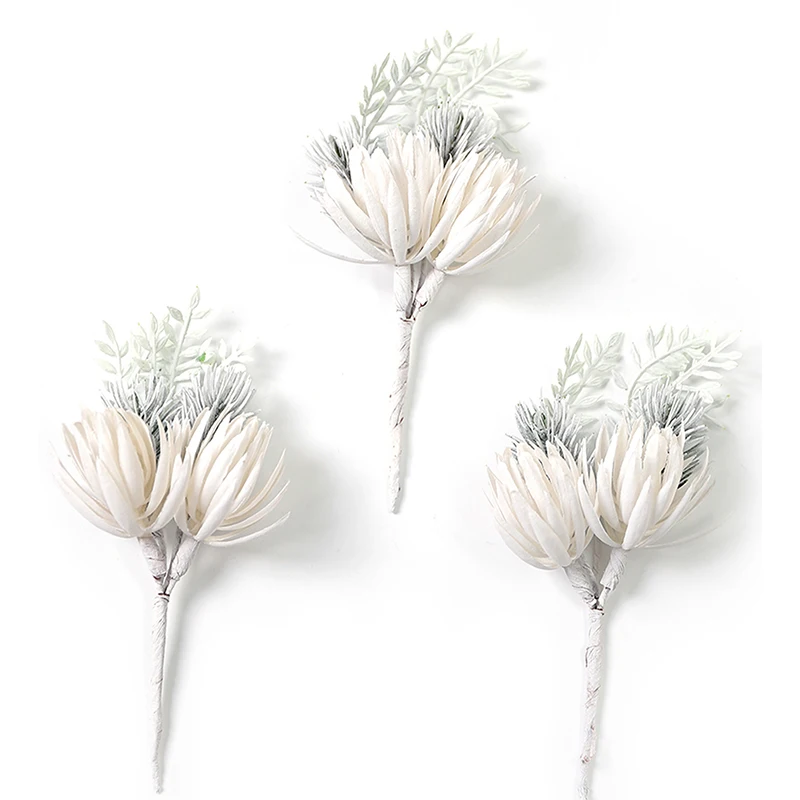 1/2 Stück 13,5 cm künstlicher Blumenstrauß für Zuhause, Zimmer, Hochzeit, Dekoration, Weihnachtsgirlande, Zubehör, Party, Neujahrsgeschenk, 2022, Navidad
