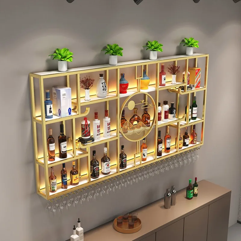 

Display Beverage Cabinet Home Bar Wine Rack Cottage Buffet Holder Stand Refrigerator Showcase Furniture Gabinete Assemble Corner