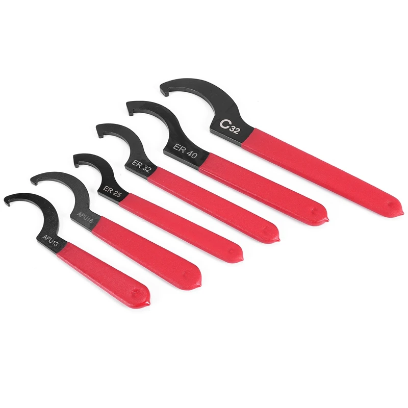 

New 6 Pieces Spanner Wrench Set Adjustable Coilover Wrench Spanners Hook Wrenches Tools Coilover Wrench Steel Spanner