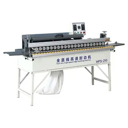 WFS-210 Fully Automatic High Speed Edge Banding Machine High Efficiency Straight Line Trimming Edge Banding Machine
