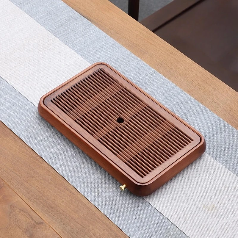 

Офисные чайные подносы для переговоров в китайском стиле, кунг-фу, сервировочные прямоугольные подносы для чая, водопоглощающие BAMBOO, домашняя чашка MHCP