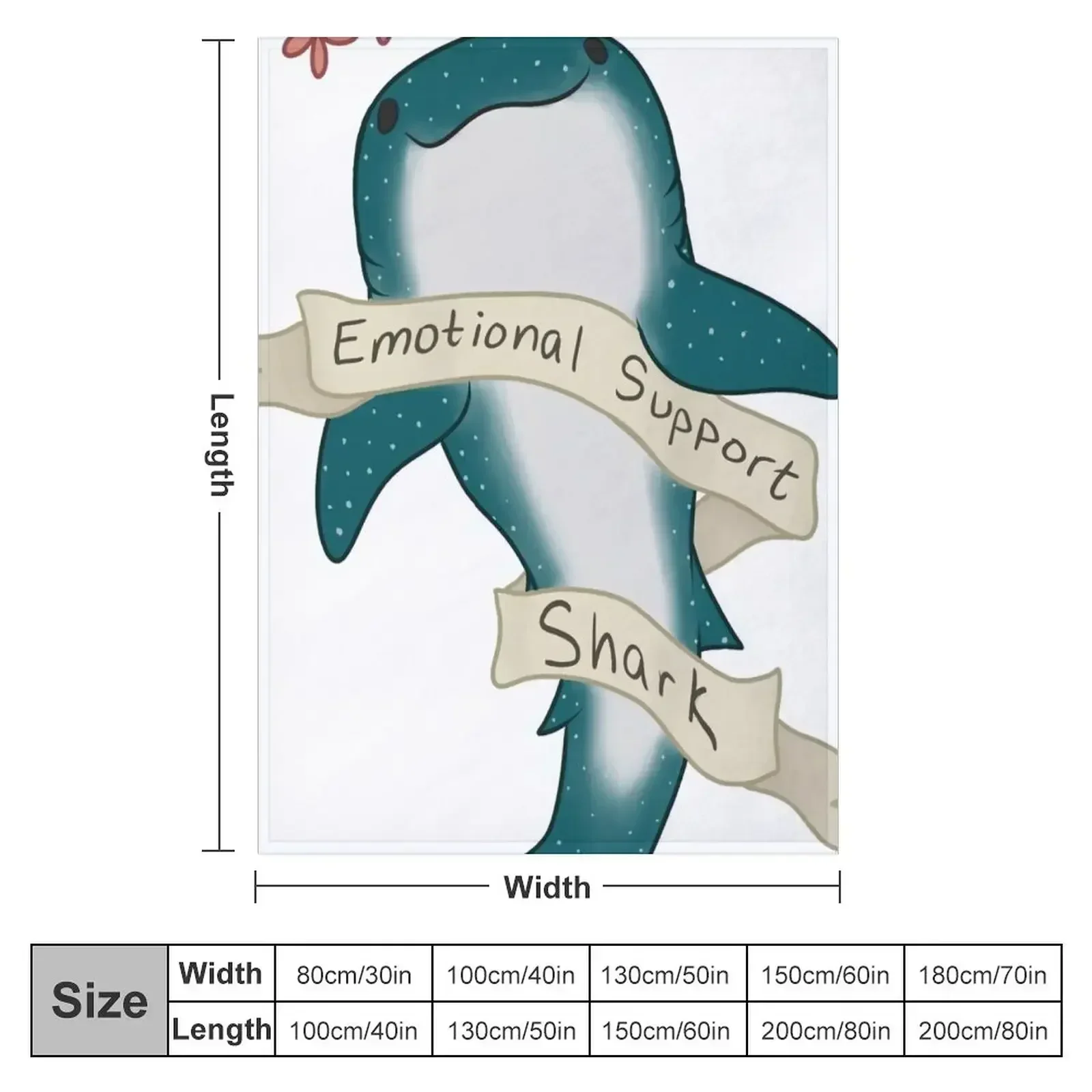 Emotional Support Shark Throw Blanket anime Baby Decoratives bed plaid Plaid Soft Big Blankets