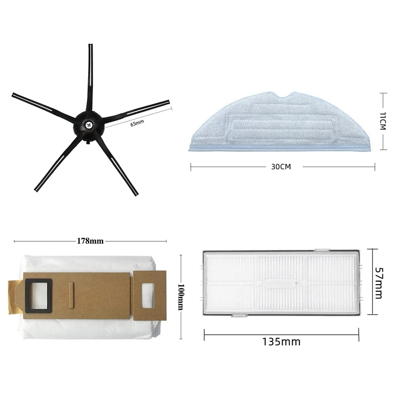 Panno per mocio spazzola principale filtro Hepa sacchetto per la polvere per Xiaomi Roborock S7 S70 S75 S7 Max S7 Maxv T7S accessori per Robot