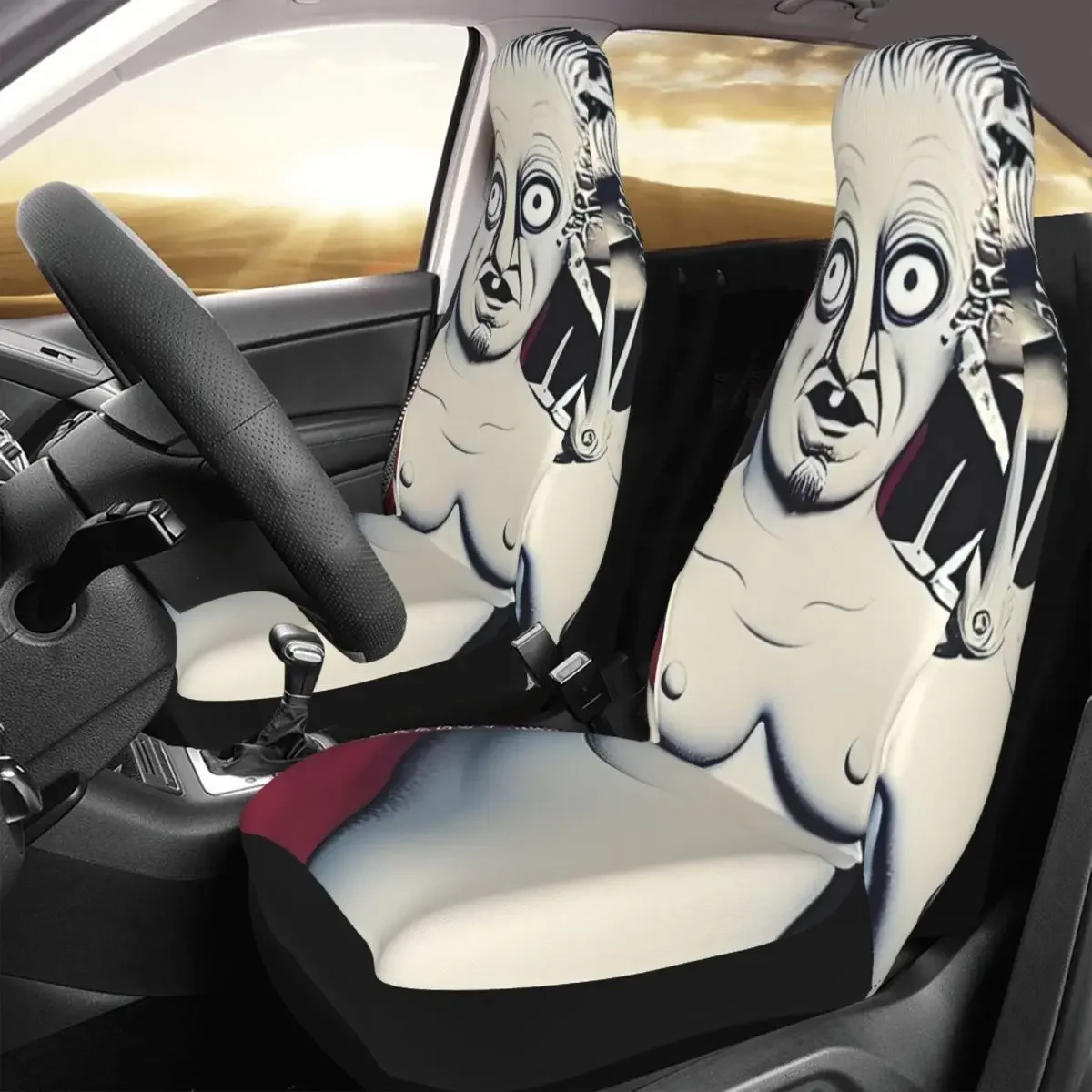 

Чехол на автомобильное сиденье «Ангел или дьявол» с индивидуальной печатью, универсальные аксессуары для передней защиты, набор подушек