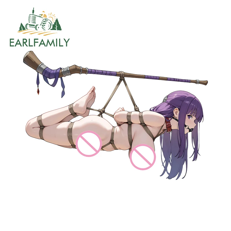 ملصق EARLFAMILY Frieren مربوط على الموظفين مقاوم للماء مثير أنيمي Loli مقاوم للخدش ملصق شخصي من الفينيل لتزيين السيارة #2