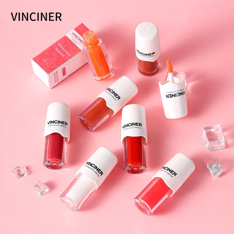 VINCINER 7 colori idratante lucidalabbra texture lucida riparazione illumina le labbra resa cromatica a lunga durata rossetto liquido moda