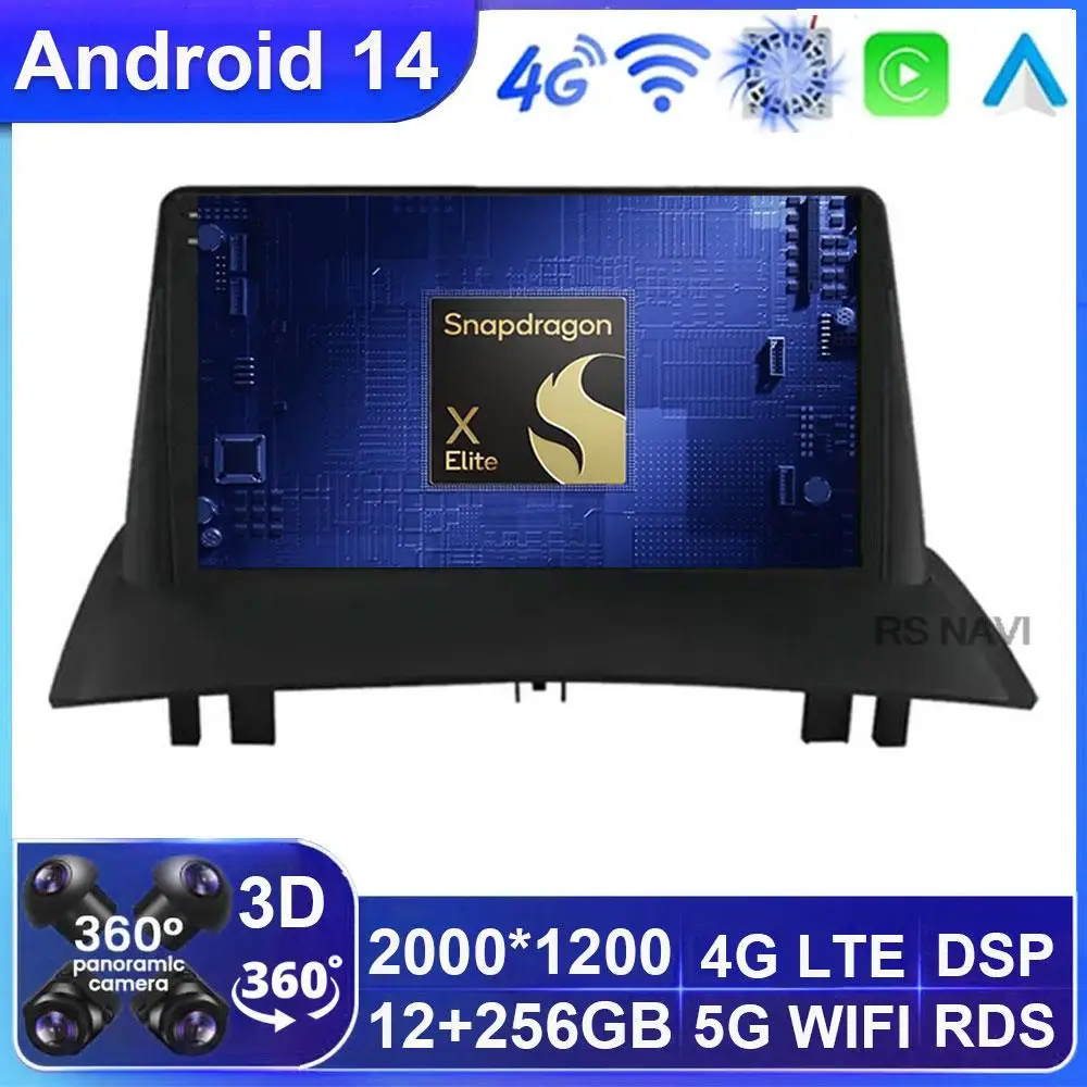 

Android 14 For Renault Megane 2 2002-2009 GPS Navigation Video Player Multimedia Car Radio Wifi 5G No 2din DSP Stereo