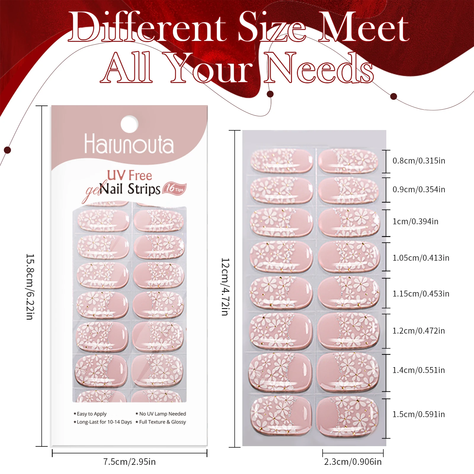 UV Free Nail Gel Strips Glitter Jelly Pink Gel Polish Nail Sticker Curing-free Adhesive Stickers for Nails Long Lasting Wrap