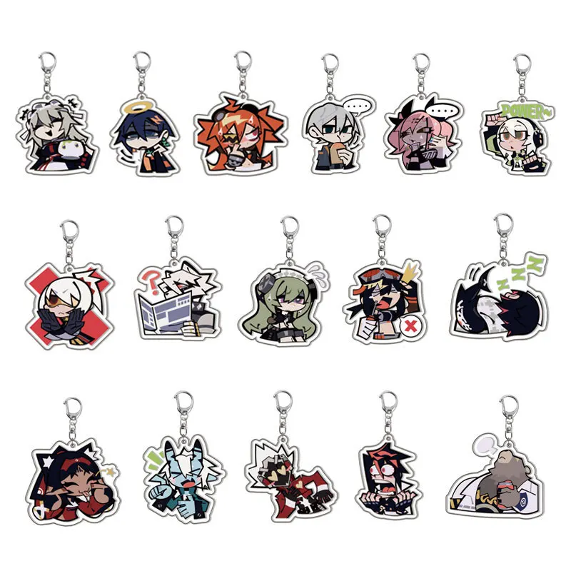 New Zenless Zone Zero Keychain Ellen Joe Hoshimi Miyabi Von Lycaon Nicole Cartoon Anime Cute Pendant Key Ring Jewelry Badge Gift