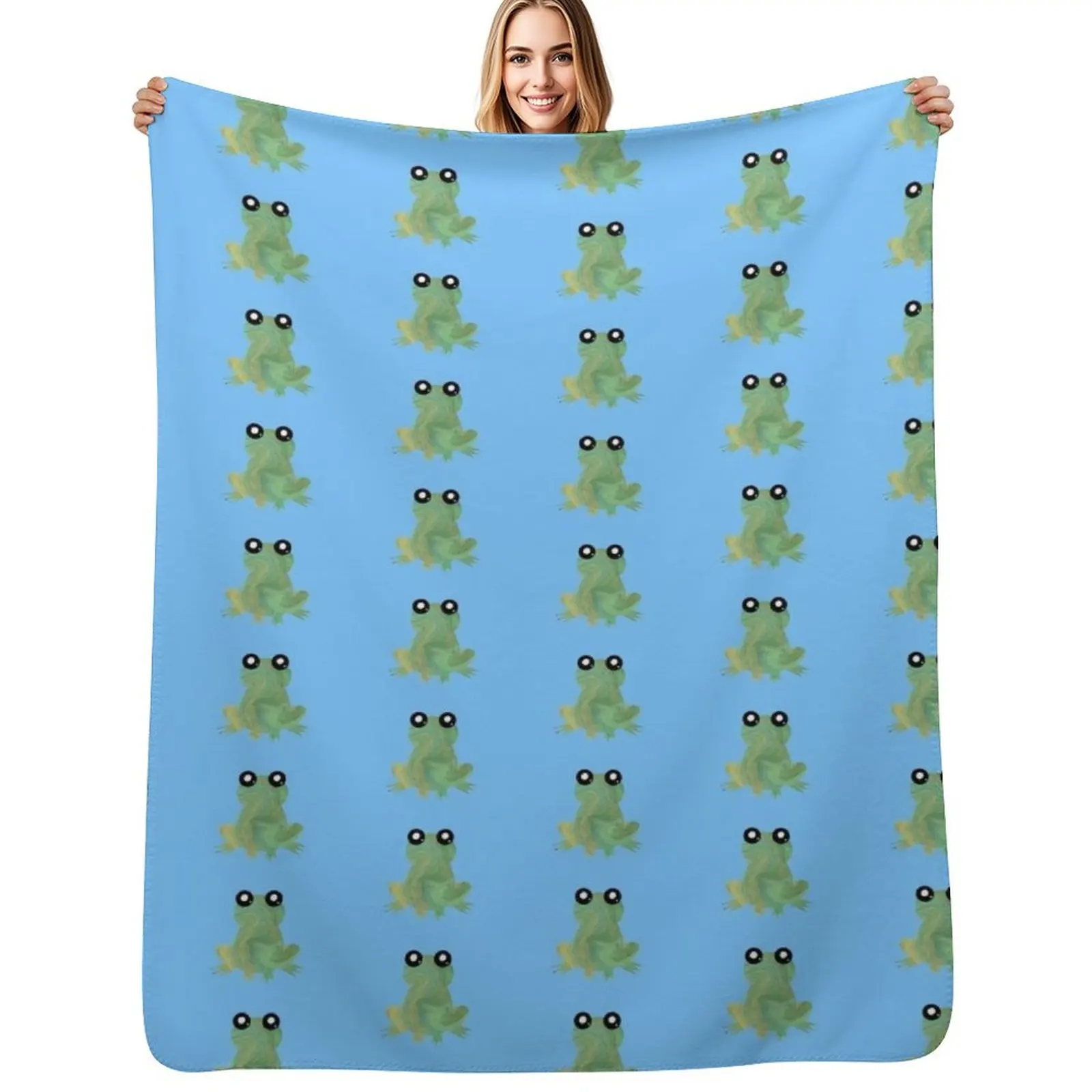 Marble Frog Throw Blanket All Weather Soft Throw Blanket for Sofa