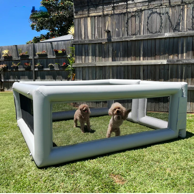 Hot Sale Customized Size Inflatable Dog Fence Wall For Camping Car Side