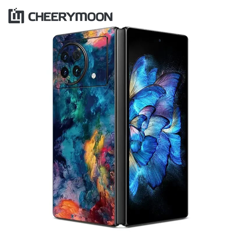 Chaos Multicolored  Skin Wrap Film For VIVO X Fold 2 Fold2 Back Cover For Vivo X Fold Protector Ultra Thin Stickers