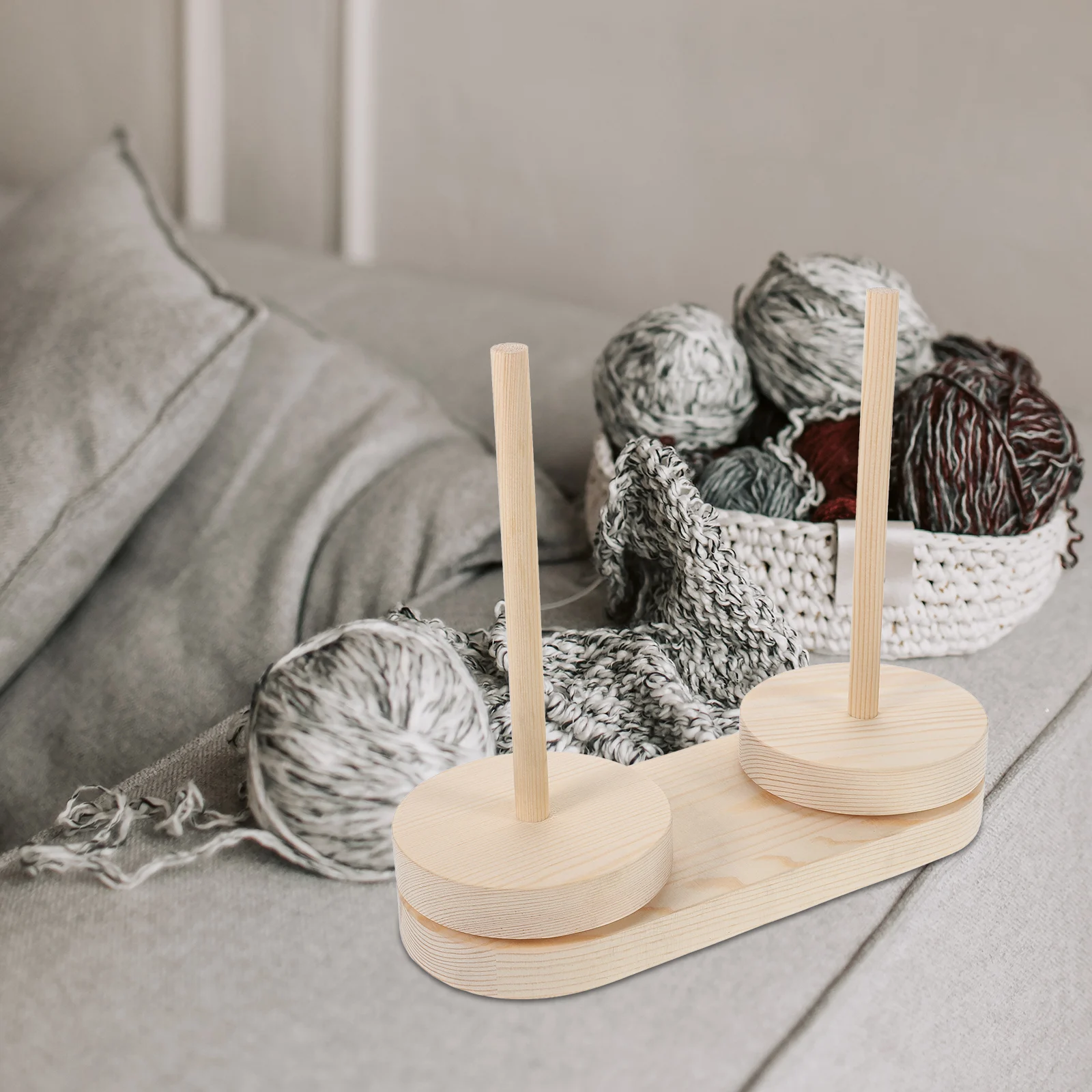 

Winding Wool Spool Holder Yarn for Knitting Crocheting Thread Sewing Storage Machine