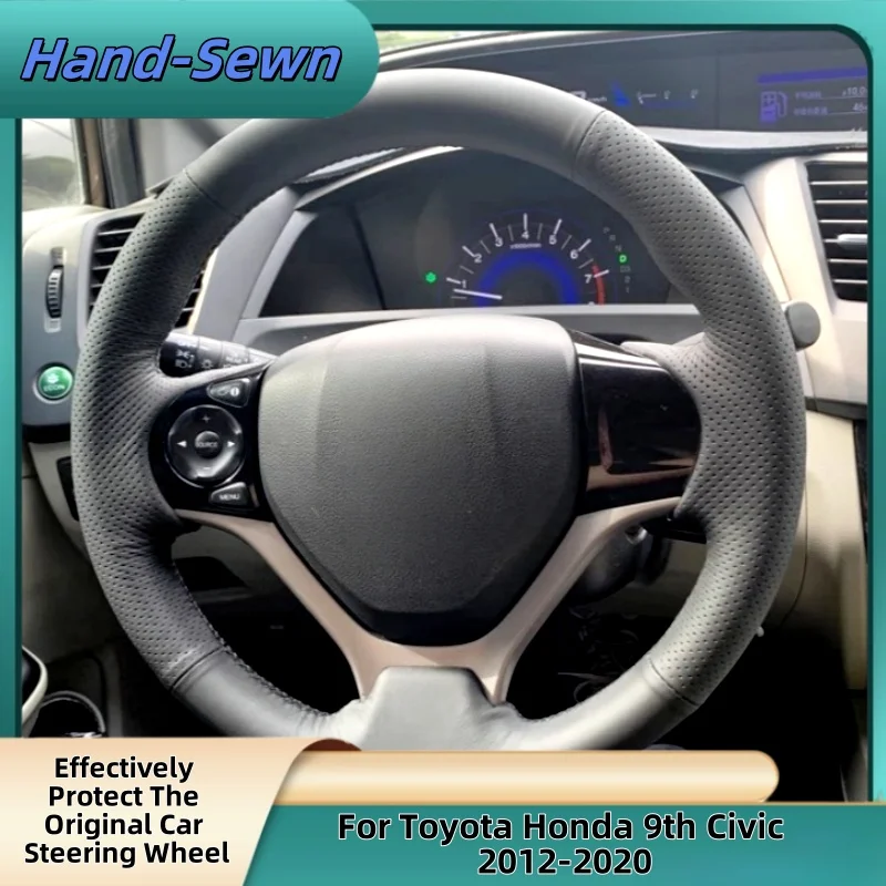 

Car Steering Wheel Cover Hand-Sewn Genuine Leather For Lexus ES200 RX300 NX350h NX260 2017-2025 Car Interior Accessories