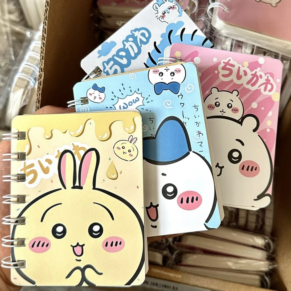 New Chiikawa Hachiware Mini Notebook A7 Paper for Students Stationery Cartoon Usagi Portable Coil Diary School Office Supplies