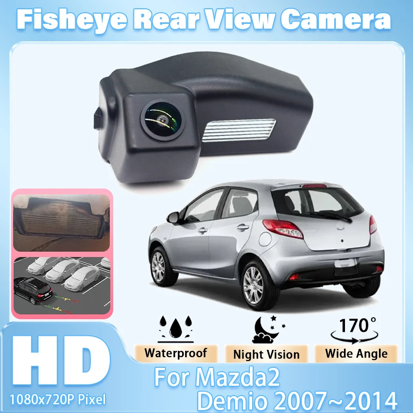 

170 ° HD резервная камера заднего вида для Mazda 3 Sport для Mazda2 Demio 2007 ~ 2010 2011 2012 2013 2014 ночного видения 1080P автомобиля