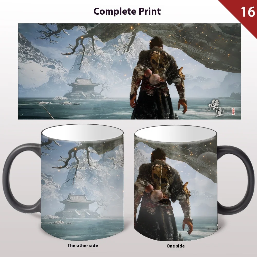 2024 New Popular Game Black Myth Wukong Game Periphery Destiny Man Heating Color Changing Ceramic Mug Coffee Cup Water Cup Gift