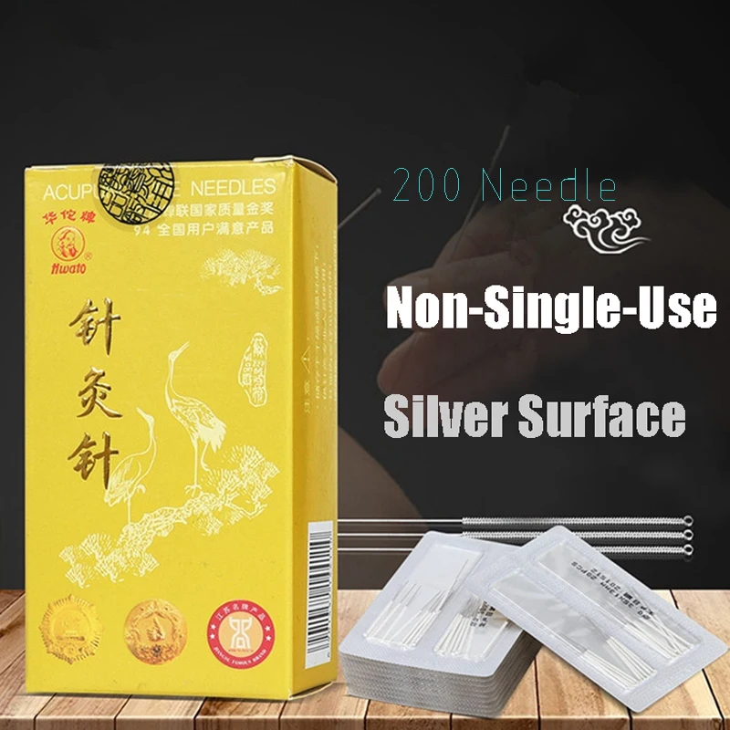 

Silver-Plated Sterile Acupuncture Needles 200 Brand Non-Single-Use Chinese medicine silvery needle Reuse Disinfection