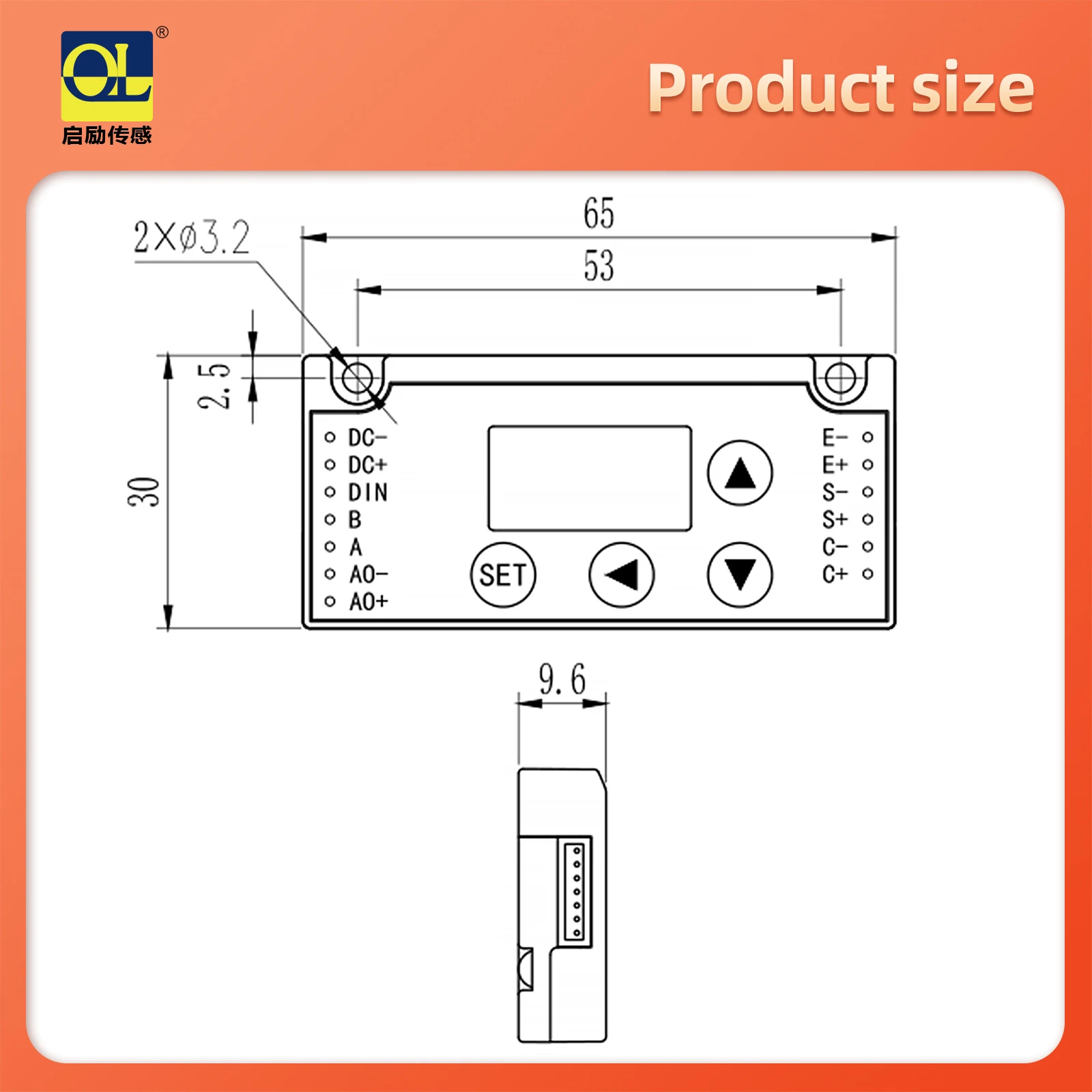 load cell Weighing sensor mv signal instrument output analog digital signal Chinese display miniature data analyzer