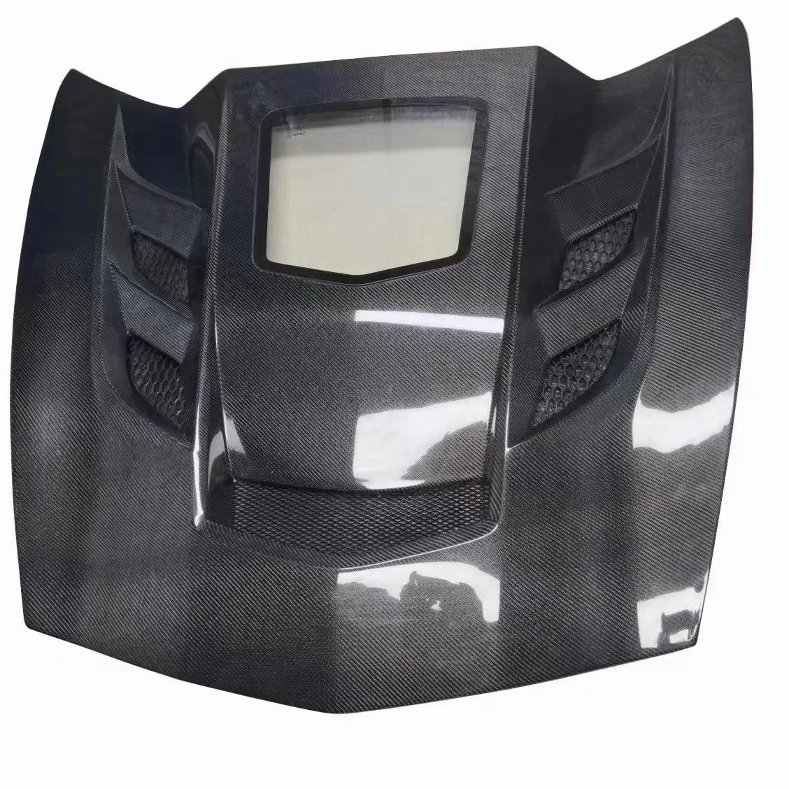 Best Selling Carbon Fiber Engine Cover Bonnet for Corvette 15-17 C7 Transparent Glass Cover Hood