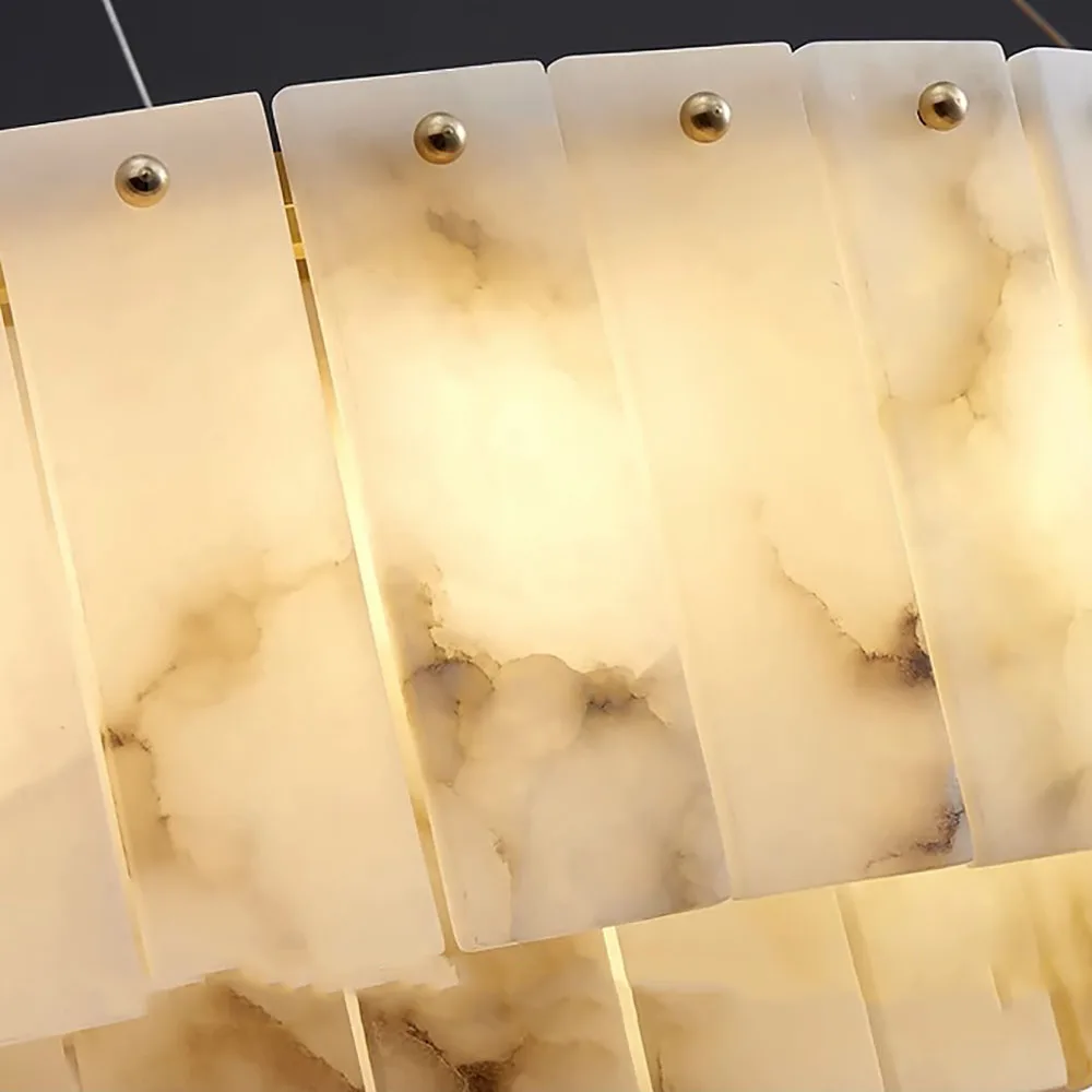 2 Layer Marble Series LED Hanging Lamps Chandelier