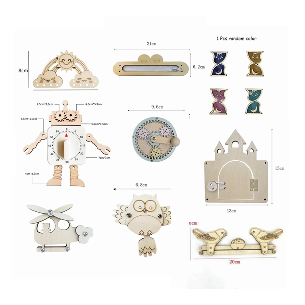 Детская активная доска из материала, учебные пособия по методике Монтессори, детская доска для раннего развития, игрушка для обучения, DIY Acce Детская активная доска из материала, учебные пособия по методике Монтессори, детская доска для раннего развития, игрушка для обучения, DIY Acce