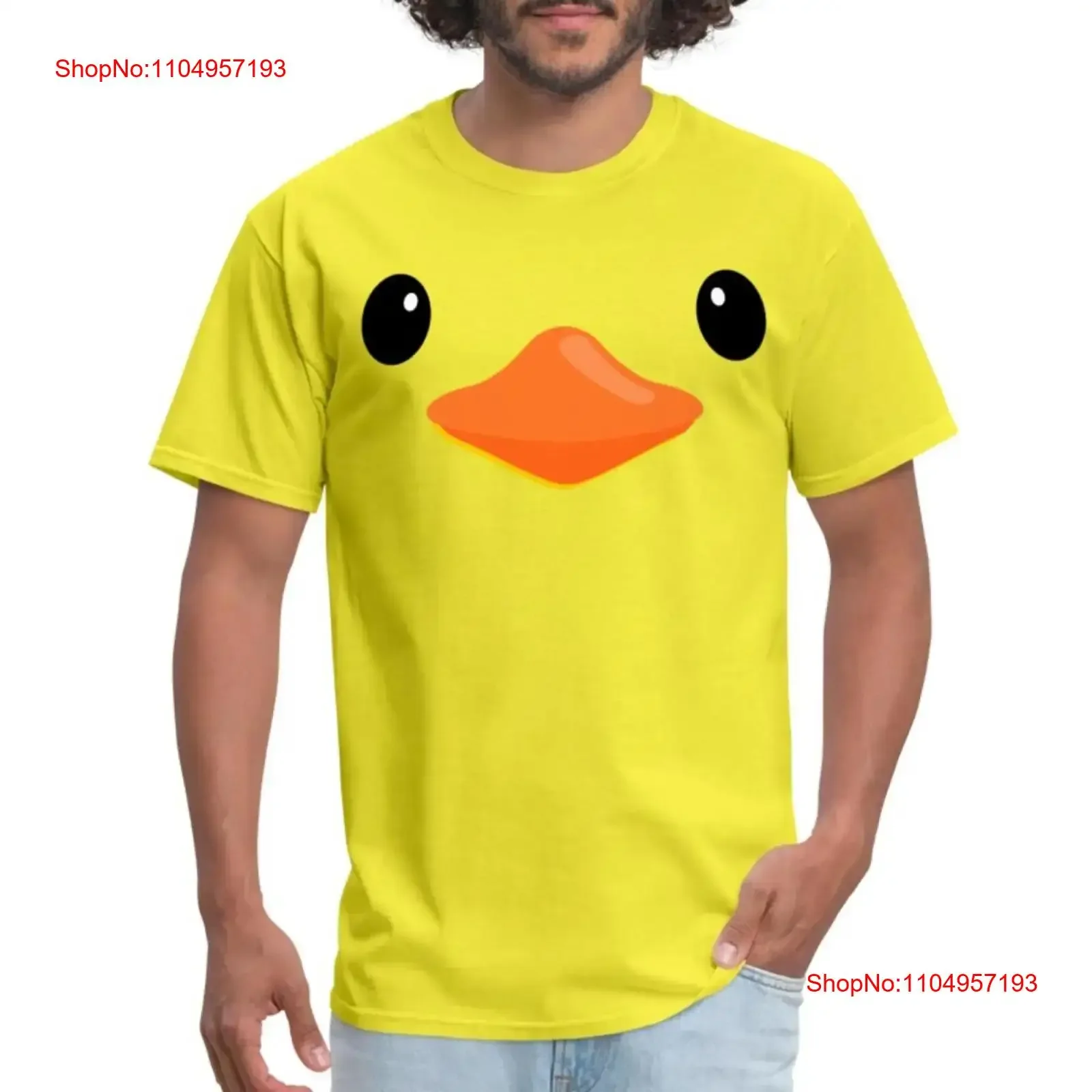 Disfraz de Halloween de goma divertido con cara de pato, camiseta para hombre, gráfico estirado lavado vintage, parte superior ligeramente para uso diario, Unisex