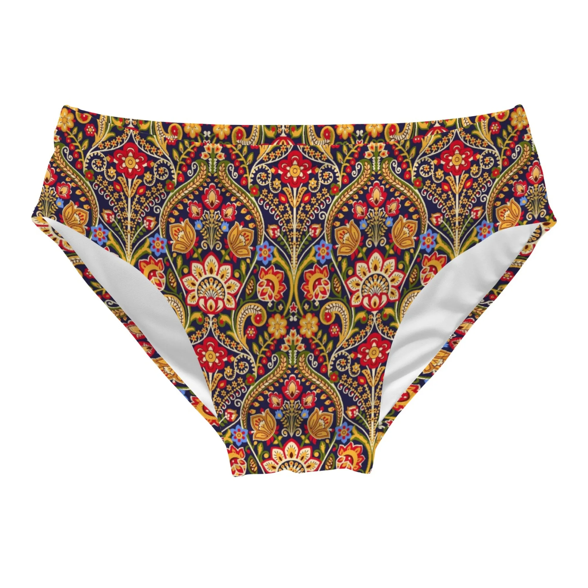 

Bohemian Vintage Floral Men's Swimming Trunks Beach Surf Shorts Lightweight Soft Comfortable Men's Briefs Sexy Bikini Swimwear