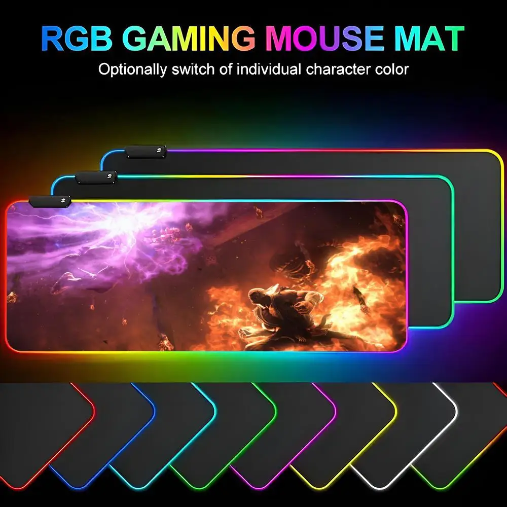 TEKKEN 8 Mouse Pad Gamer RGB Deskmat Keyboard Mat Gaming Laptops LED Mousepad Desk Protector Anime Mause Mats