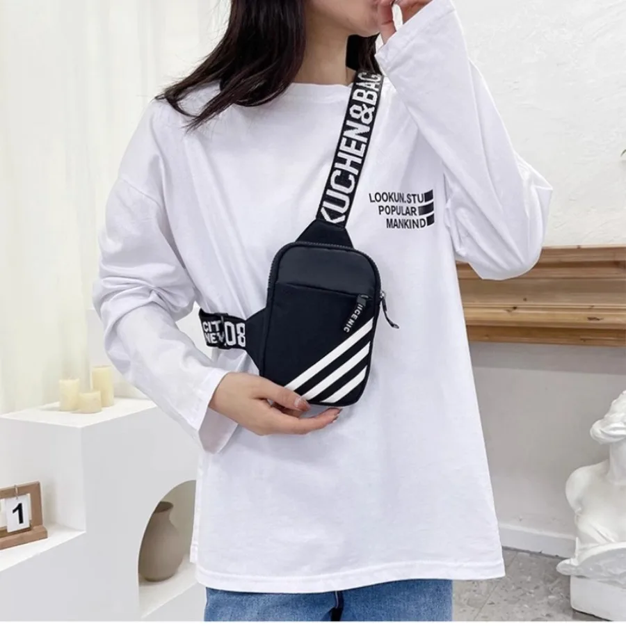 

Fashionable minimalist textured mini convenient phone bag chest bag lightweight sports single-shoulder crossbody women's bags