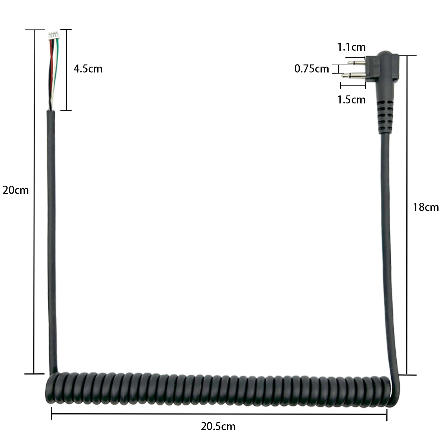 Replacement Microphone Radio Cable Compatible With GP88 CLS1410 CP200 SP50 Speaker Radio