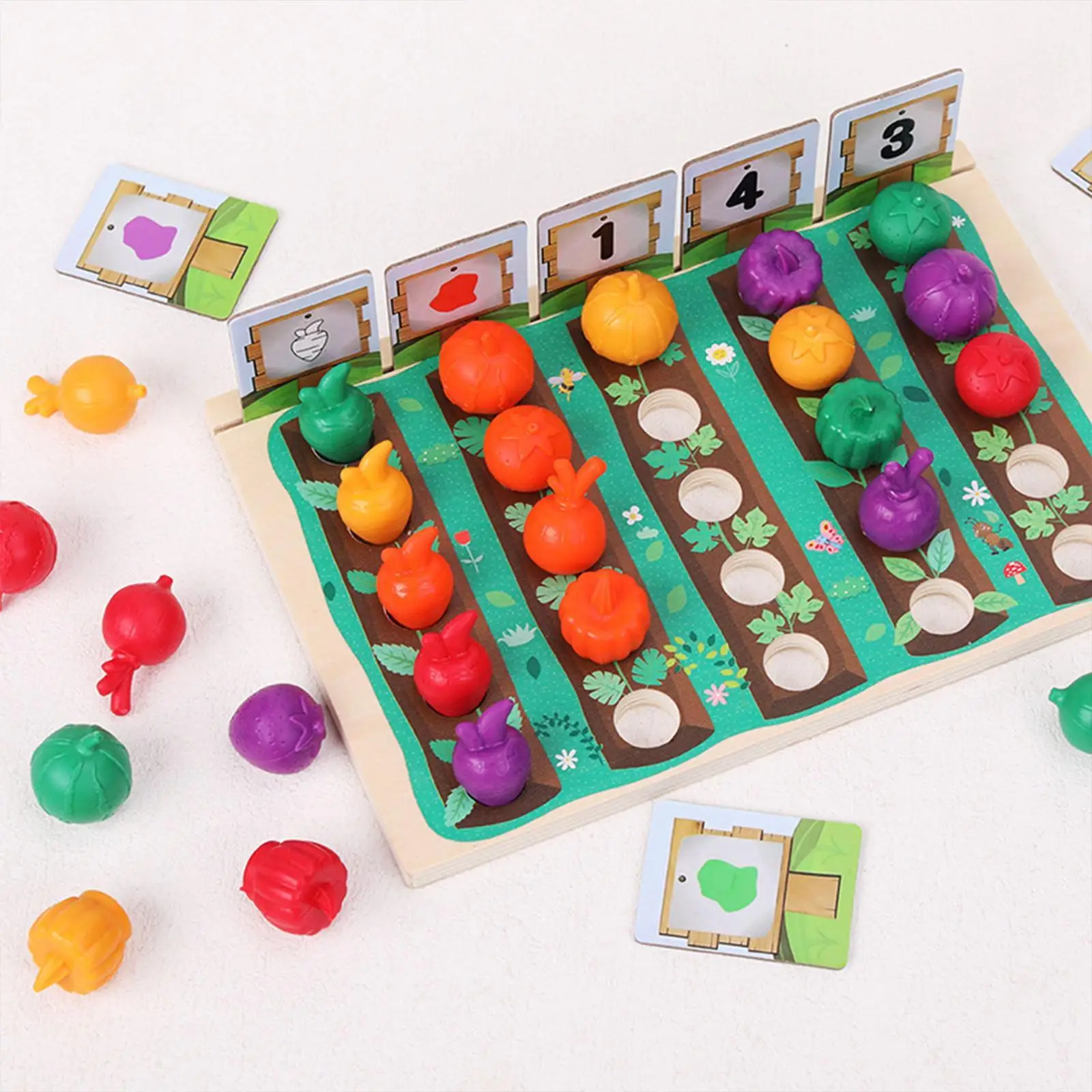 Veggie Farm Toy Color Shape Sorter Matching for Boys Girls Kids Children