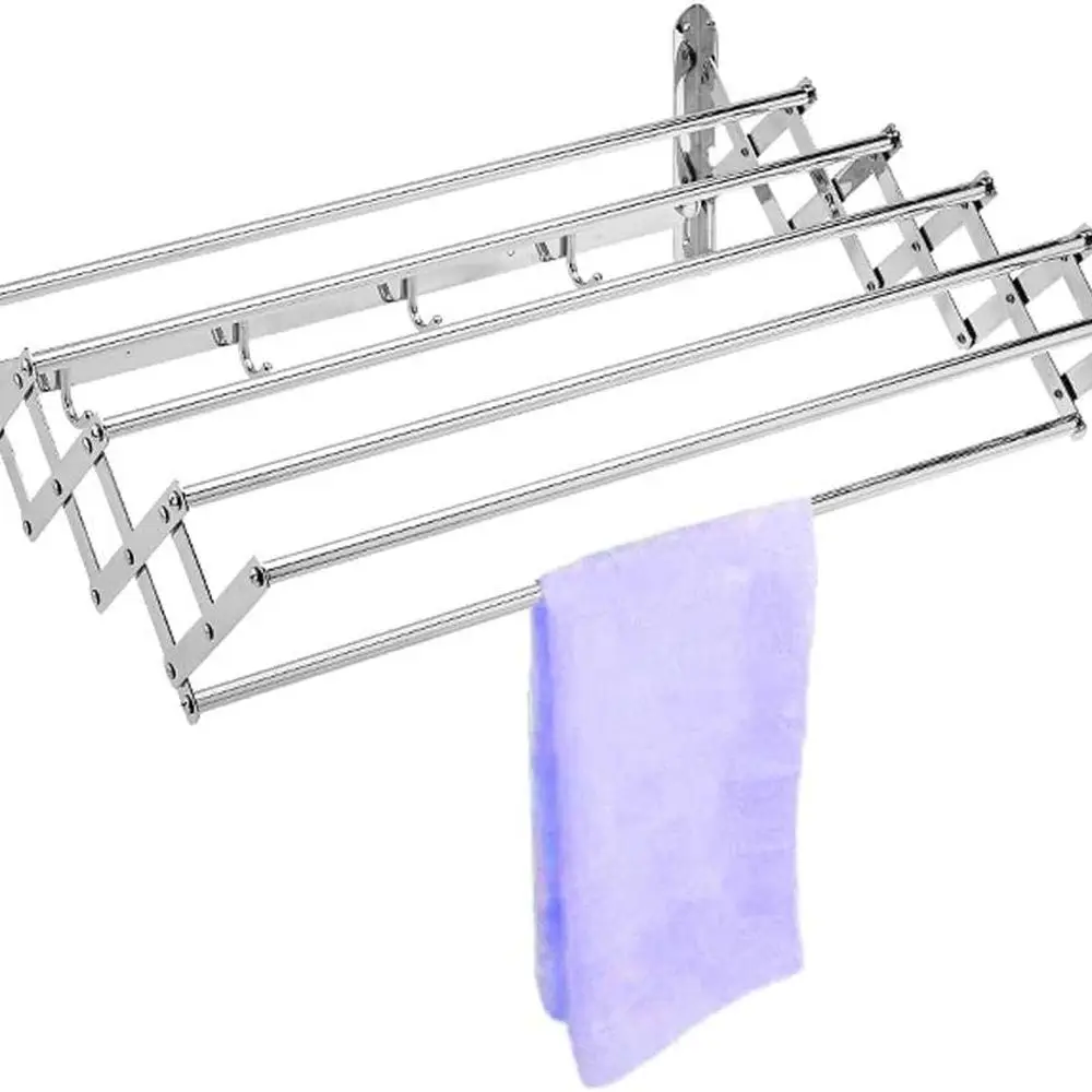 

Retractable Wall Mounted Clothes Drying Rack for Laundry Bathroom Utility Room Space Saving Foldable Airer Hanger,