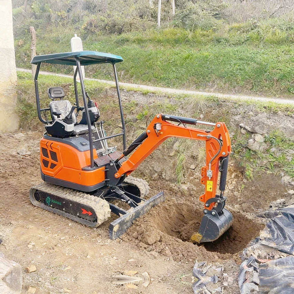 Customized Landscape Mini Excavator Small Hydraulic Track Digger Machine with Cleaning Bucket and Ripper for Garden DIY