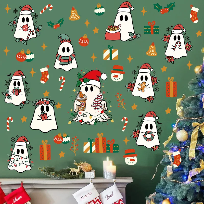 

Self-adhesive PVC Stickers Decorations Glass Window Pictures Wall Decoration Stickers Wallpaper Wall Christmas Halloween
