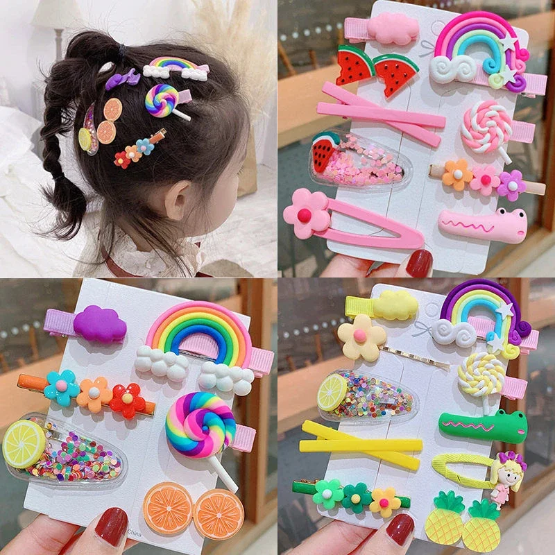 Cartoons Hairpin Baby Hair Clips Fruit Baby Headband Cute Bow Flower Children Hairpin Barrettes Headwear Baby Hair Accessories