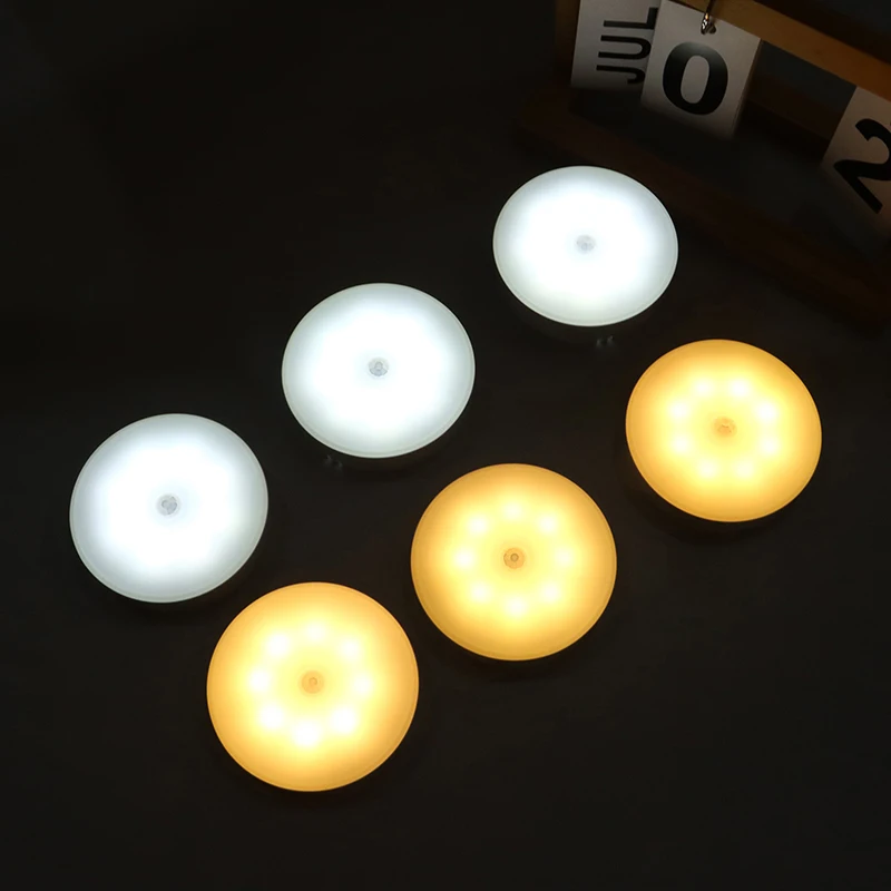 

3PCS LED Human Motion Sensor Lights Bedroom Night Light Stairs Corridor Room Wardrobe Lighting Room Decor Lamp USB Rechargeable