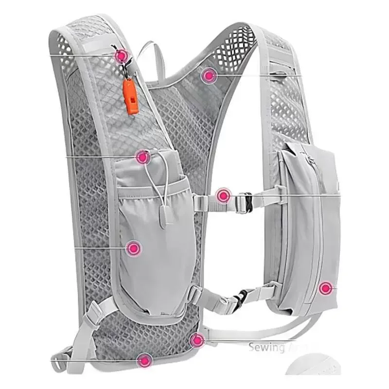 Lightweight Quick Dry Outdoor Running Hiking Cycling Marathon Hydration Vest Backpack for Trail Climbing Mountaineering