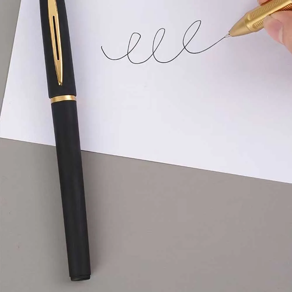 Stylo à encre Gel noir de haute qualité, 1 pièce, grande capacité, épais, pour bureau, Business, Signature, fournitures d'écriture scolaires et de bureau